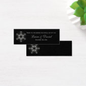 Black, Silver Glitter LOOK Snowflakes Favor Tag (Desk)