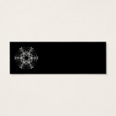 Black, Silver Glitter LOOK Snowflakes Favor Tag (Back)