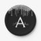 Black Silver Glitter Monogram Birthday
