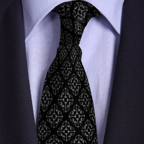 Black & Silver Justice Scales Attorney Neck Tie