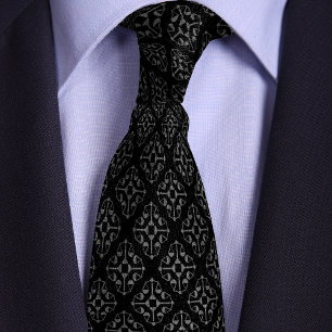 Black & Silver Justice Scales Attorney Neck Tie