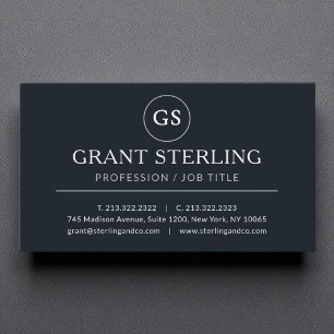 Black Silver Luxury Minimalist Professional  Business Card