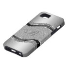 Black & Silver Metallic Look With Diamonds Pattern