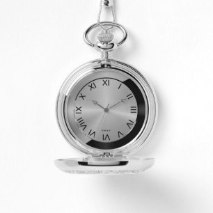 Black & Silver Modern Metallic Geometric Design Watch
