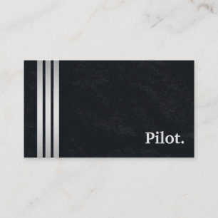 Black & Silver Pilot Professional Business Card