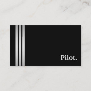 Black & Silver Pilot Professional Business Card