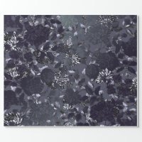 Black & White Vintage Botanical Floral Toile Wrapping Paper, Zazzle