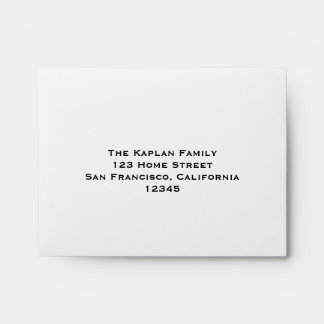 Black Silver RSVP Envelope Wedding Bar Mitzvah