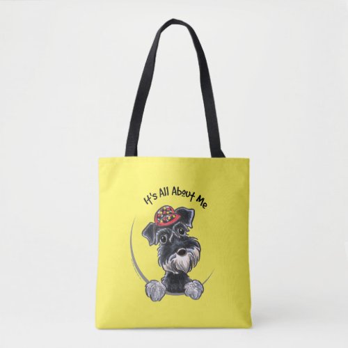 Black Silver Schnauzer Its All About Me Tote Bag