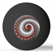 BLACK ~ Silver Shell ~ Fractal Design ~ Ping Pong Ball BLACK ~ Silver Shell ~ Fractal Design ~ Ping Pong Ball