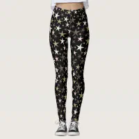 Black leggings discount with shiny stars