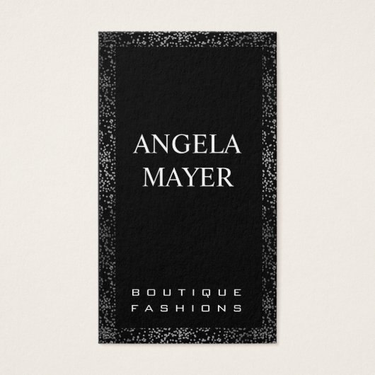 Black / SIlver Speckled Border (Front)