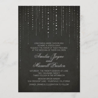 Black & Silver Wedding Invitation