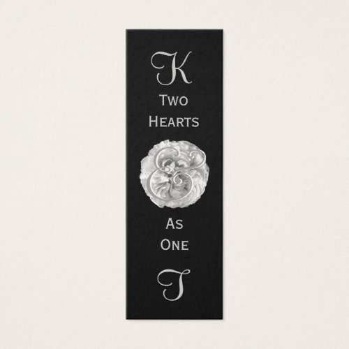 BLACK SILVER WHITE Wedding Favor Tag Business Card