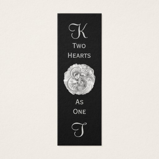 Customizable BLACK SILVER WHITE Wedding Favor Tag Business Card