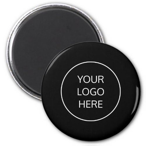 Black Simple Add Your Business Logo Fridge Magnet