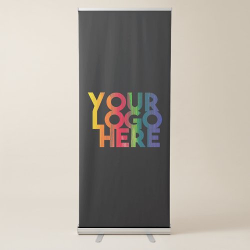 Black Simple Business Logo Retractable Banner