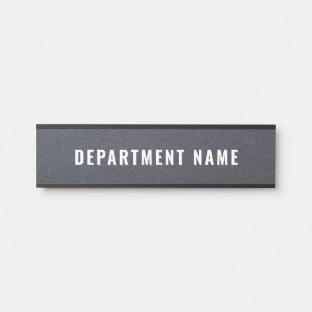 Black 🖤 Simple Department Name Door Sign (Front)