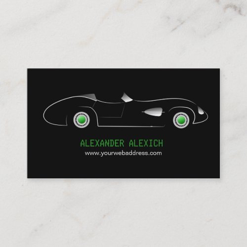 Black Simple Elegant Automotive Template Design Business Card Template