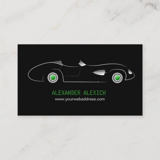 Customizable Black Simple Elegant Automotive Template Design Business Card Template