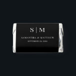 Black Simple Elegant Couple Monogram Wedding Hershey's Miniatures<br><div class="desc">Black Simple Elegant Couple Monogram Wedding Hershey’s Miniatures</div>
