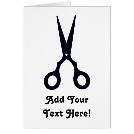 Black Simple Hair Scissors (Barber / Hairdresser) (Front)