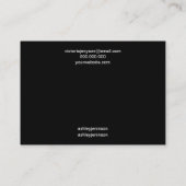 black simple logo hair clip barrette display business card (Back)