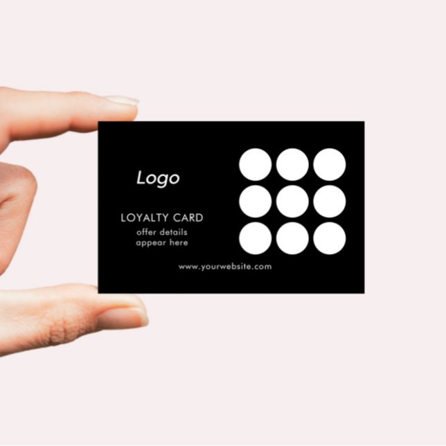 Black Simple Logo Loyalty card (Creator Uploaded)