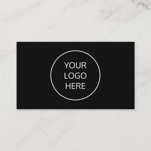 Black Simple Modern Add Your Logo Business Card