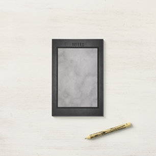 Black Simple Modern Marble  Post-it Notes