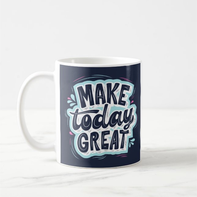Black Simple Motivational Mug (Left)