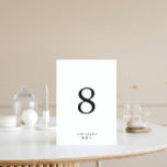 Black Simple Plain Modern Wedding Table Table Number<br><div class="desc">Black Simple Plain Modern Wedding Table Number</div>