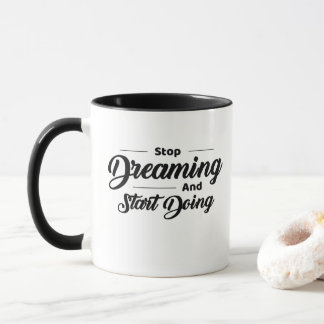 Black Simple Quotes Mug