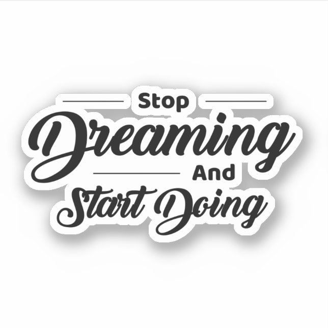 Black Simple Quotes  Sticker (Front)