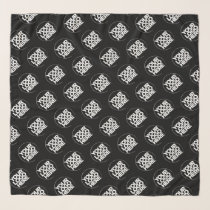 Black Simple Repeating Business Logo Background Scarf