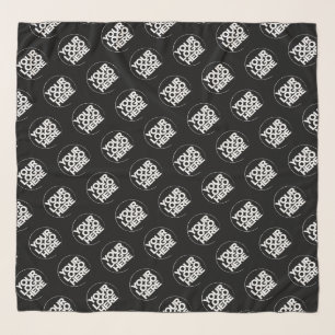 Black Simple Repeating Business Logo Background Scarf