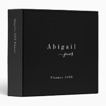 Black Simple Script Name Modern personalized