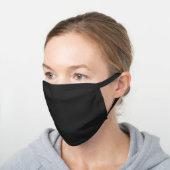 Black Simple Solid Face Mask | Zazzle