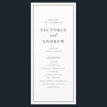 Black Simple Typography Formal Wedding Program<br><div class="desc">Add a personal touch to your wedding with our customizable wedding programs, featuring simple typography and elegant calligraphy. These programs are perfect for sharing your ceremony details, from the schedule to your wedding party, all while keeping things stylish and easy to read. The mix of modern typography and graceful calligraphy...</div>