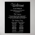 Black Simple Wedding Ceremony Program Sign<br><div class="desc">Black Simple Wedding Ceremony Program Sign</div>