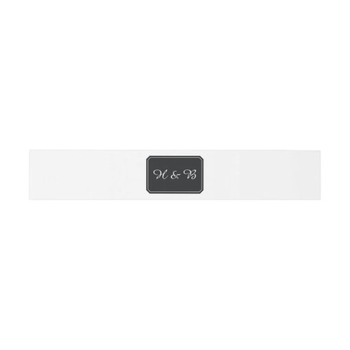 Black Simply Elegant Wedding Belly Bands Invitation Belly Band Zazzle