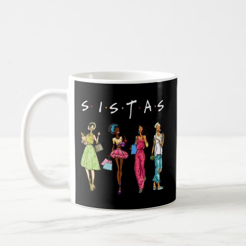 Black Sistas Queen Melanin African American Coffee Mug