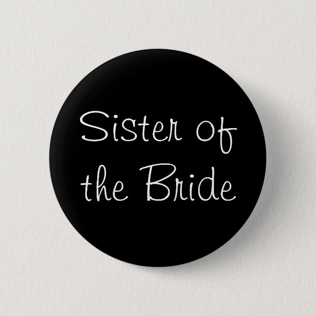 Black Sister of the Bride Pin (Front)