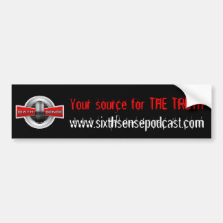 Black Sixth Sense Logo Bumper Sticker - Customized