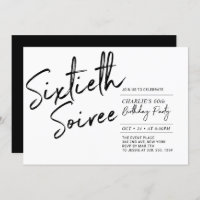 Black | Sixty Soiree Modern 60th Birthday Party