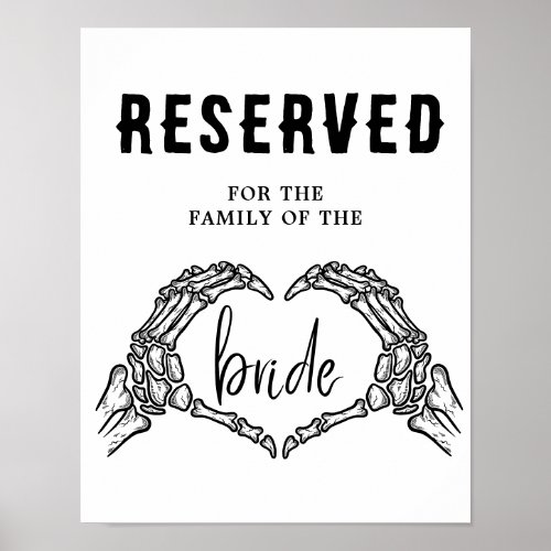 Black Skeleton Gothic Halloween Wedding Signs