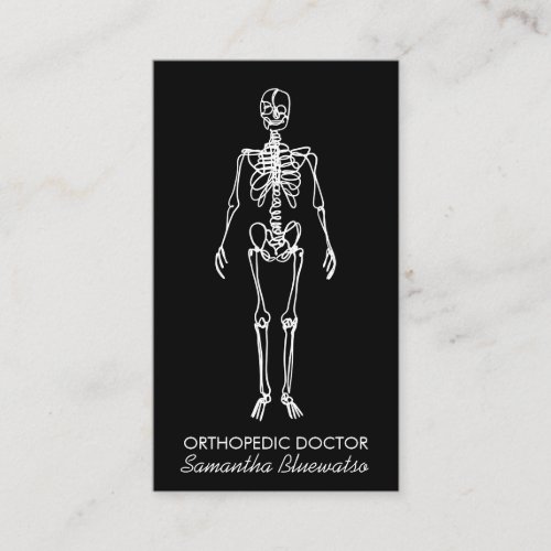 Black Skeleton orthopedic doctor Business Card