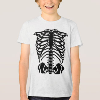 Black Skeleton Rib Cage Tri-Blend Shirt
