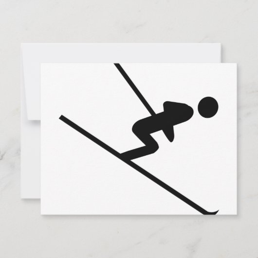 black ski-jumping icon (Front)