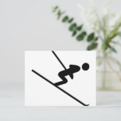 black ski-jumping icon (Standing Front)